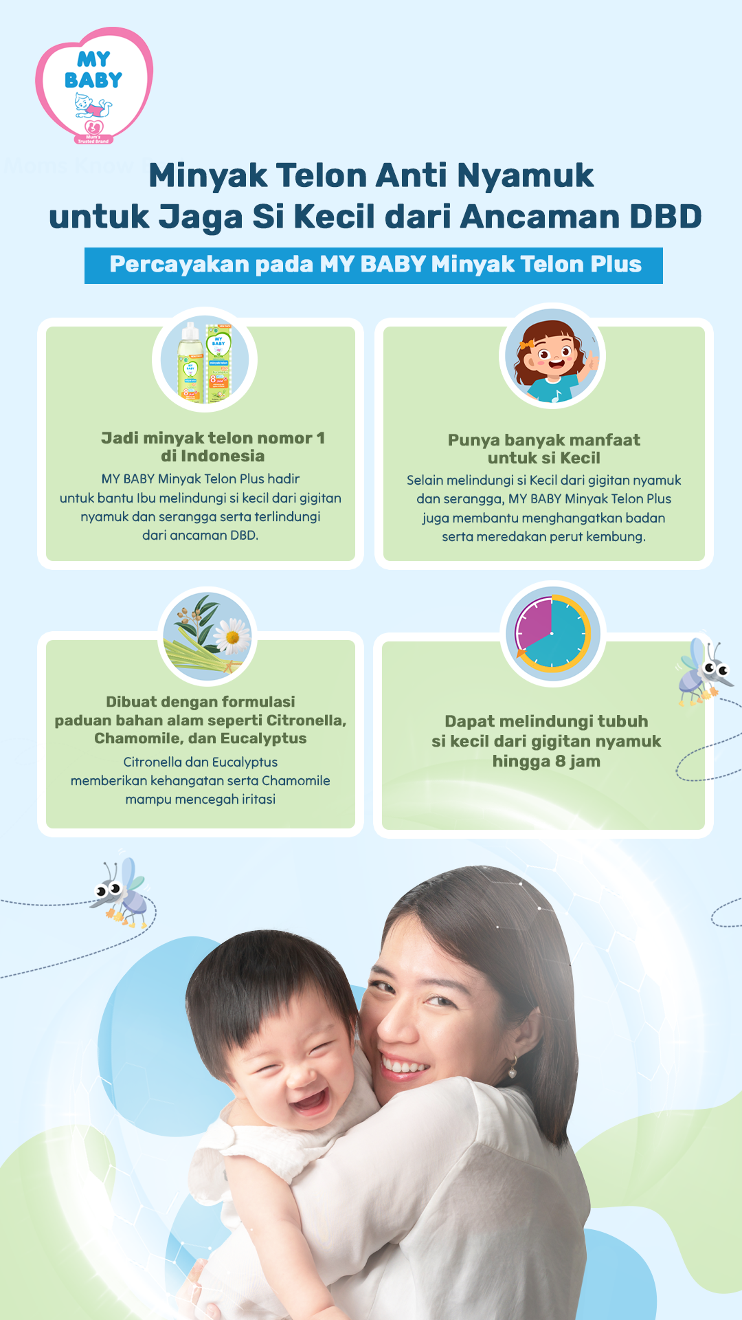 Minyak Telon Anti Nyamuk untuk Jaga si Kecil dari Ancaman DBD