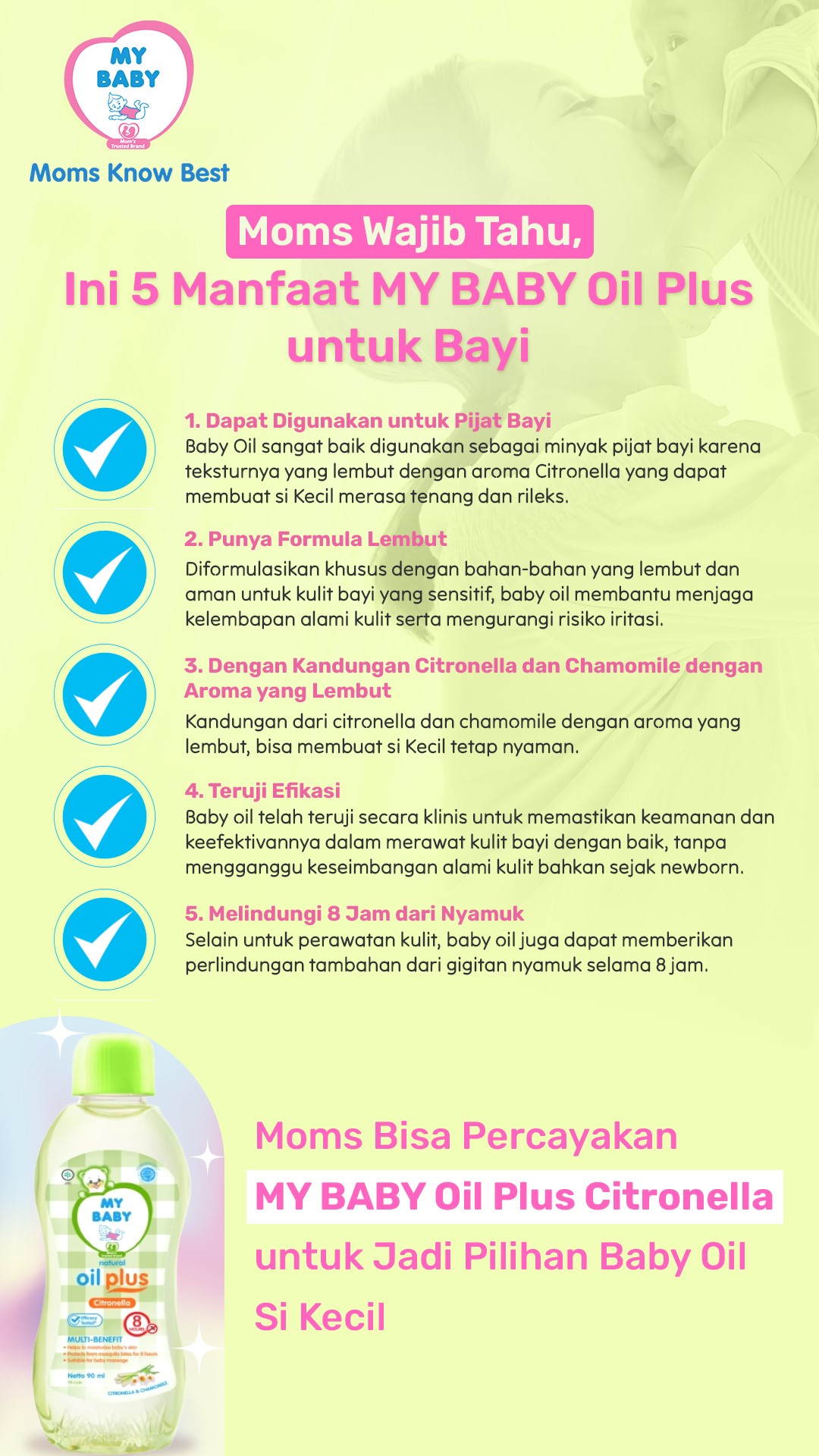 Moms Wajib Tahu, Ini 5 Manfaat Baby Oil untuk Kulit Bayi