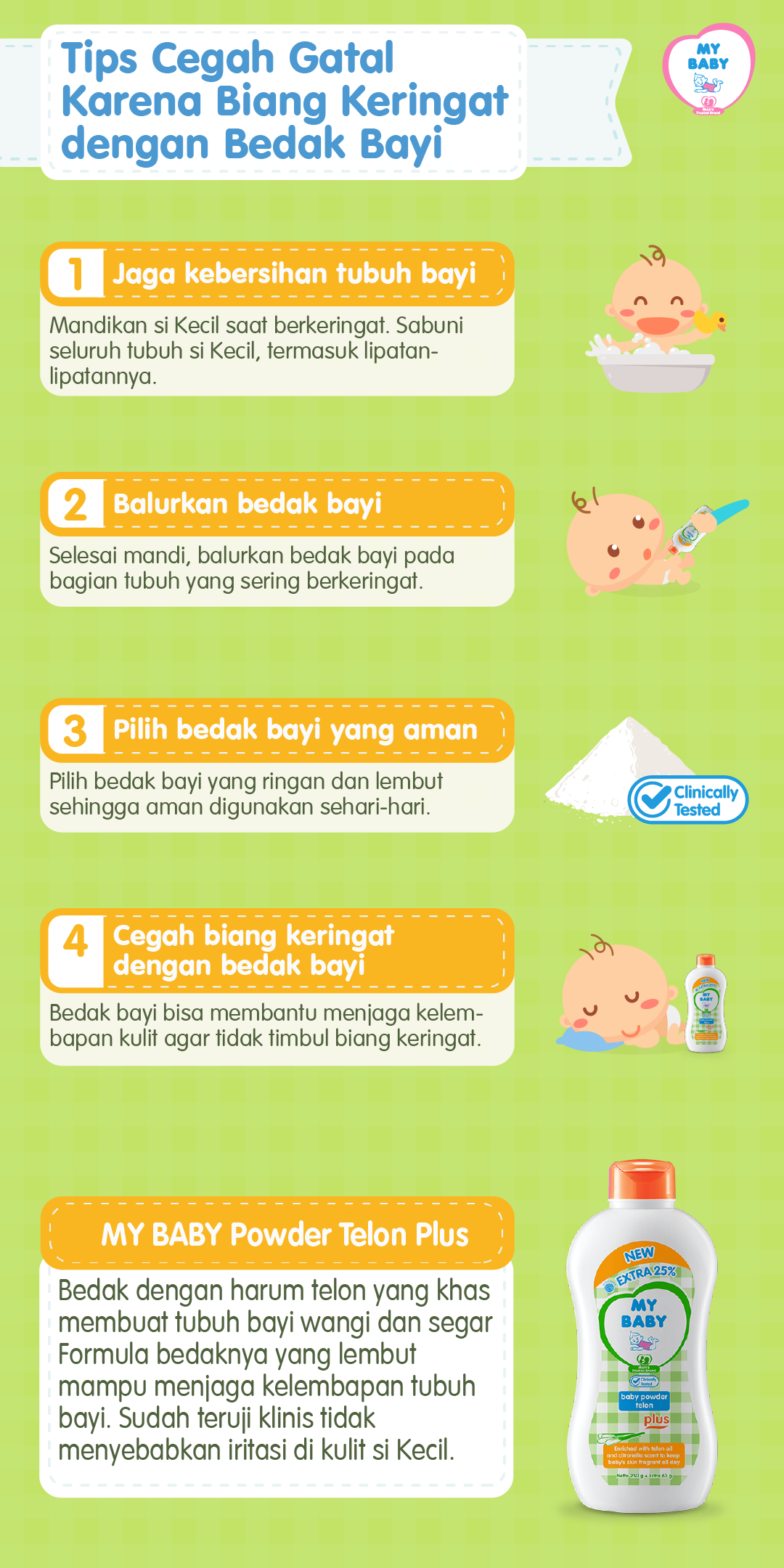Tips Cegah Gatal dengan Bedak Bayi untuk Biang Keringat