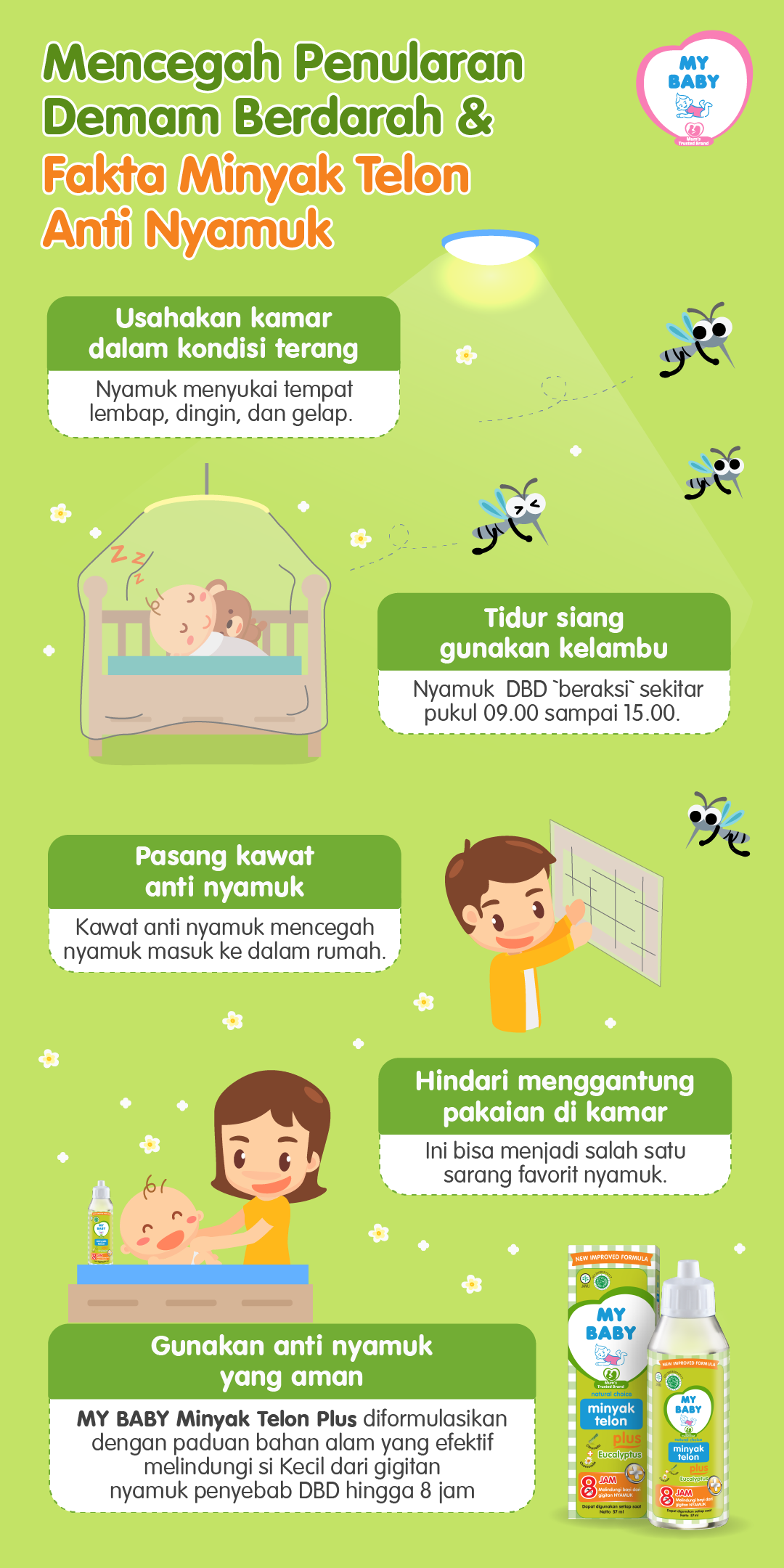 Mencegah Penularan Demam Berdarah & Fakta Minyak Telon Anti Nyamuk