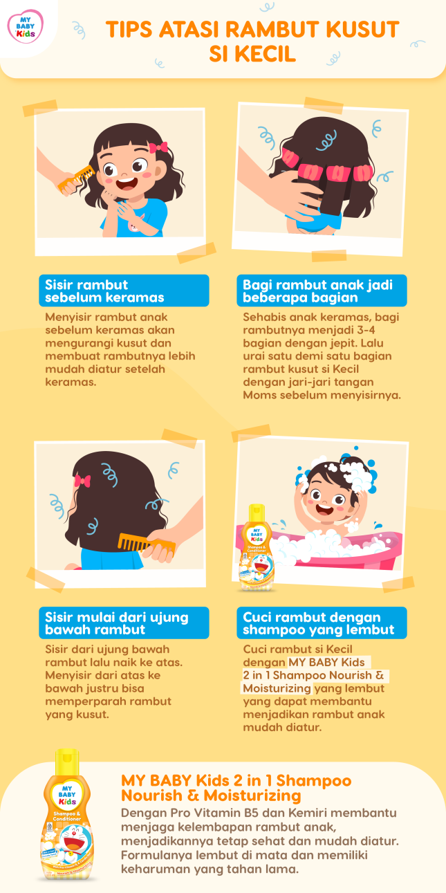 Tips atasi rambut kusut si Kecil